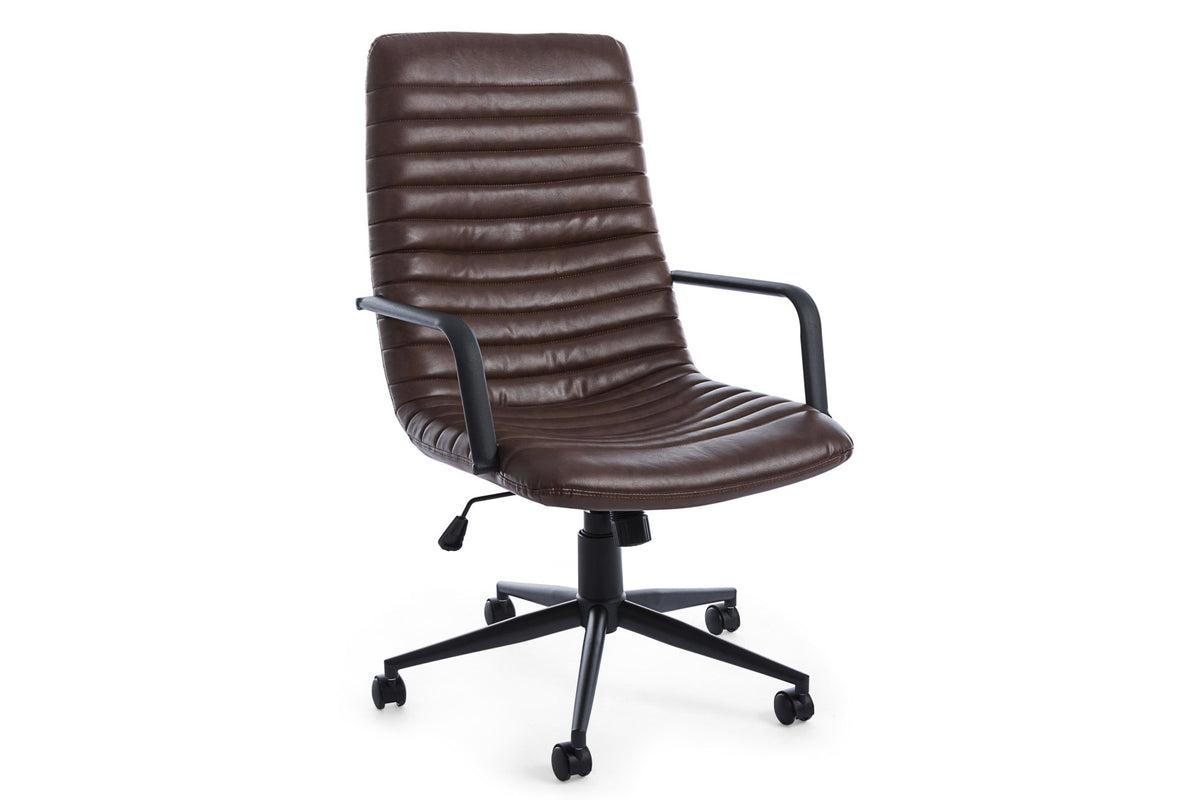 Irodai szék - GREGORY barna műbőr irodai szék