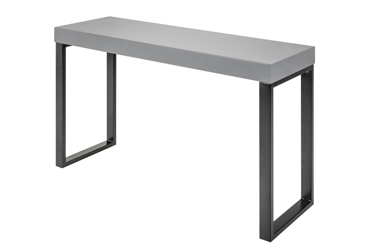Íróasztal - GREY DESK szürke és fekete mdf íróasztal