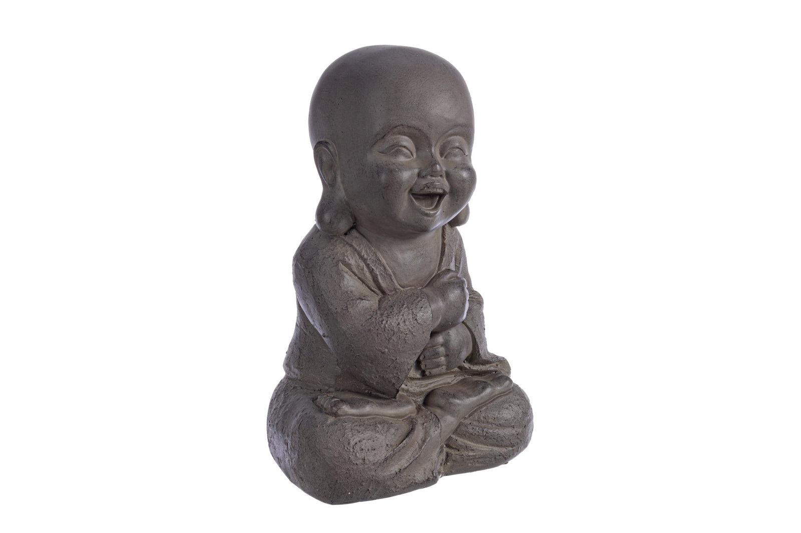 Kültéri dekoráció - HAPPY BUDDHA szürke agyag kerti dekoráció