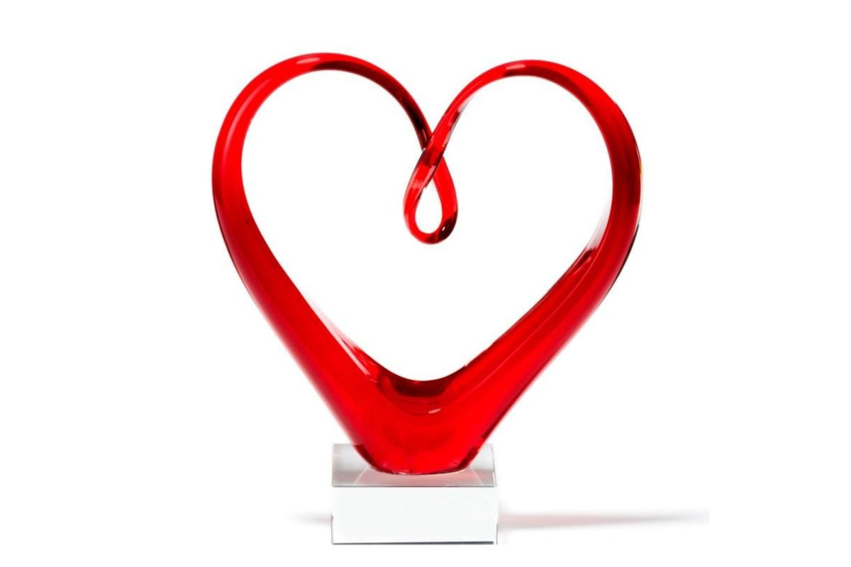 Dísztárgy - HEART szobor 24cm szív alakú piros - Leonardo