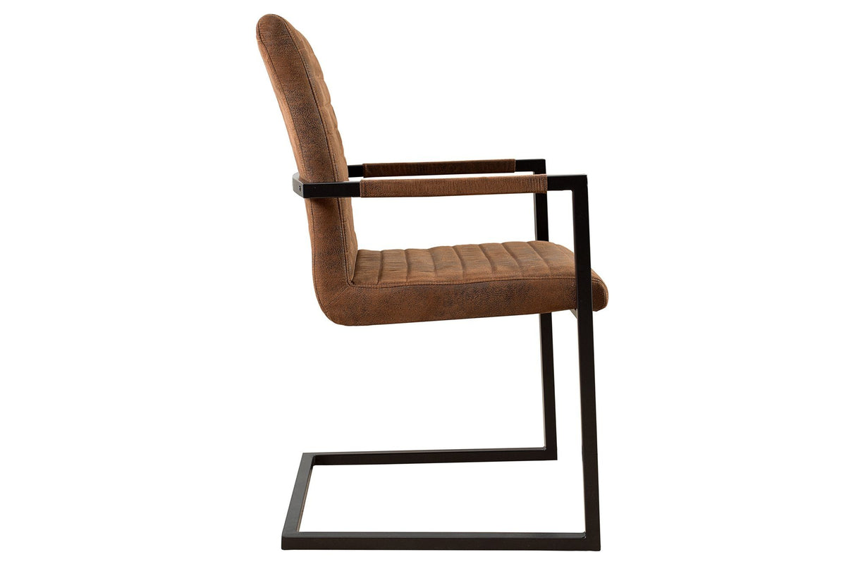 Szék - IMPERIAL antik barna-fekete fémvázas szék