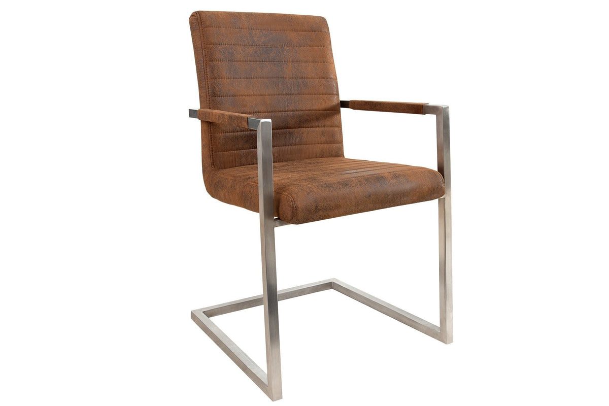 Szék - IMPERIAL barna szék rozsdamentes lábakkal
