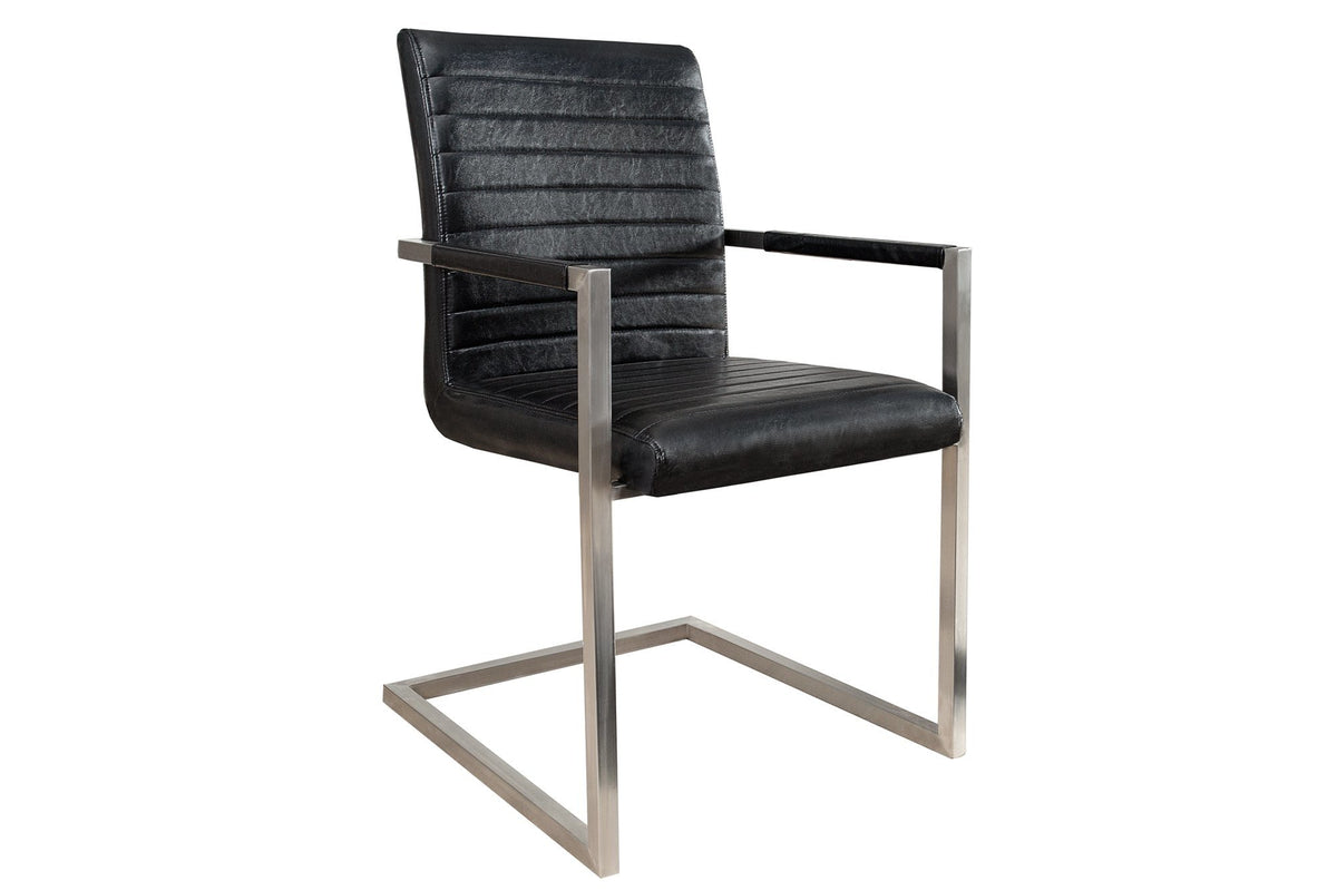 Szék - IMPERIAL fekete szék rozsdamentes lábakkal