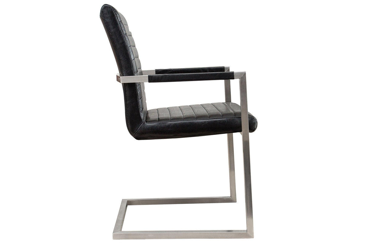 Szék - IMPERIAL fekete szék rozsdamentes lábakkal