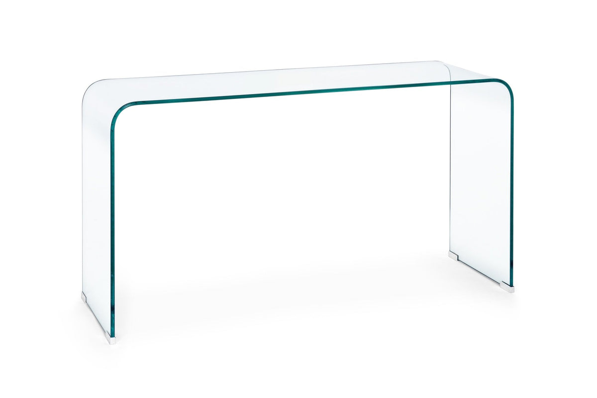Konzolasztal - IRIDE négyszögletes üveg konzolasztal 125x40