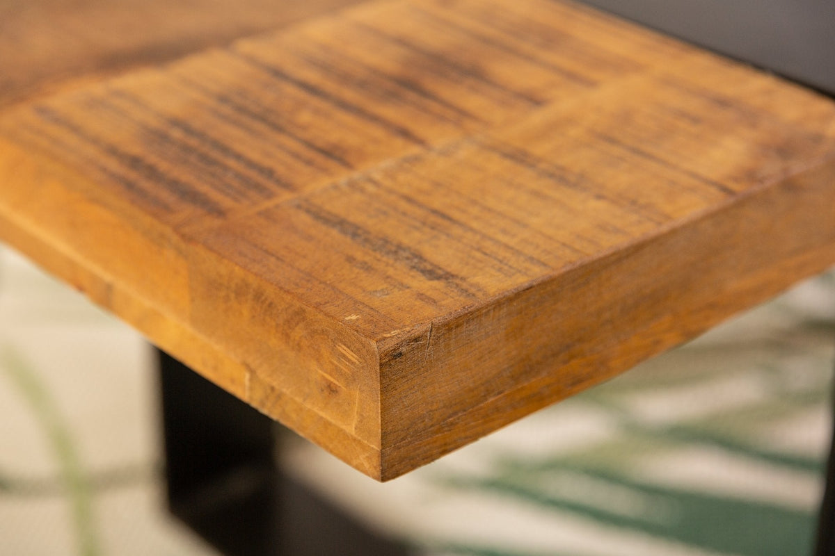 Dohányzóasztal - IRON CRAFT barna mangófa dohányzóasztal