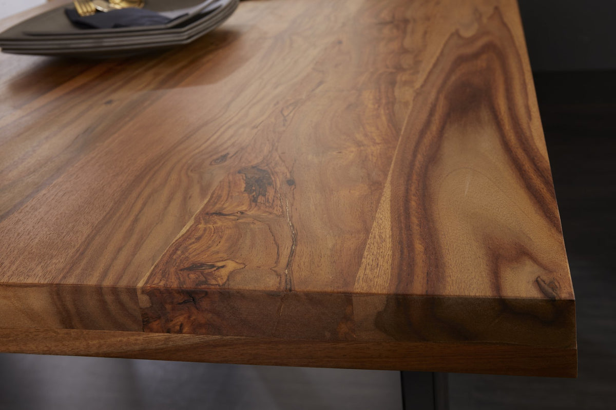 Étkezőasztal - IRON CRAFT barna rózsafa étkezőasztal 120cm