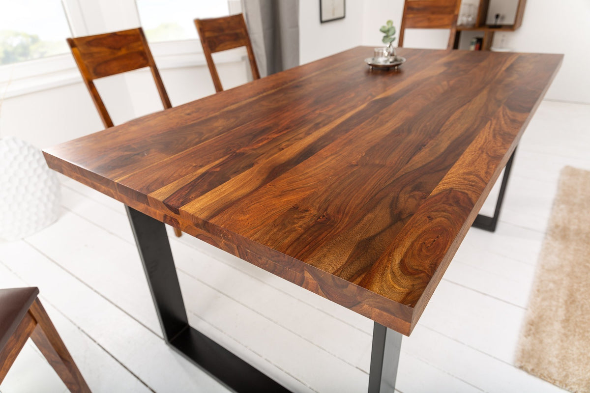 Étkezőasztal - IRON CRAFT II barna rózsafa étkezőasztal 180cm