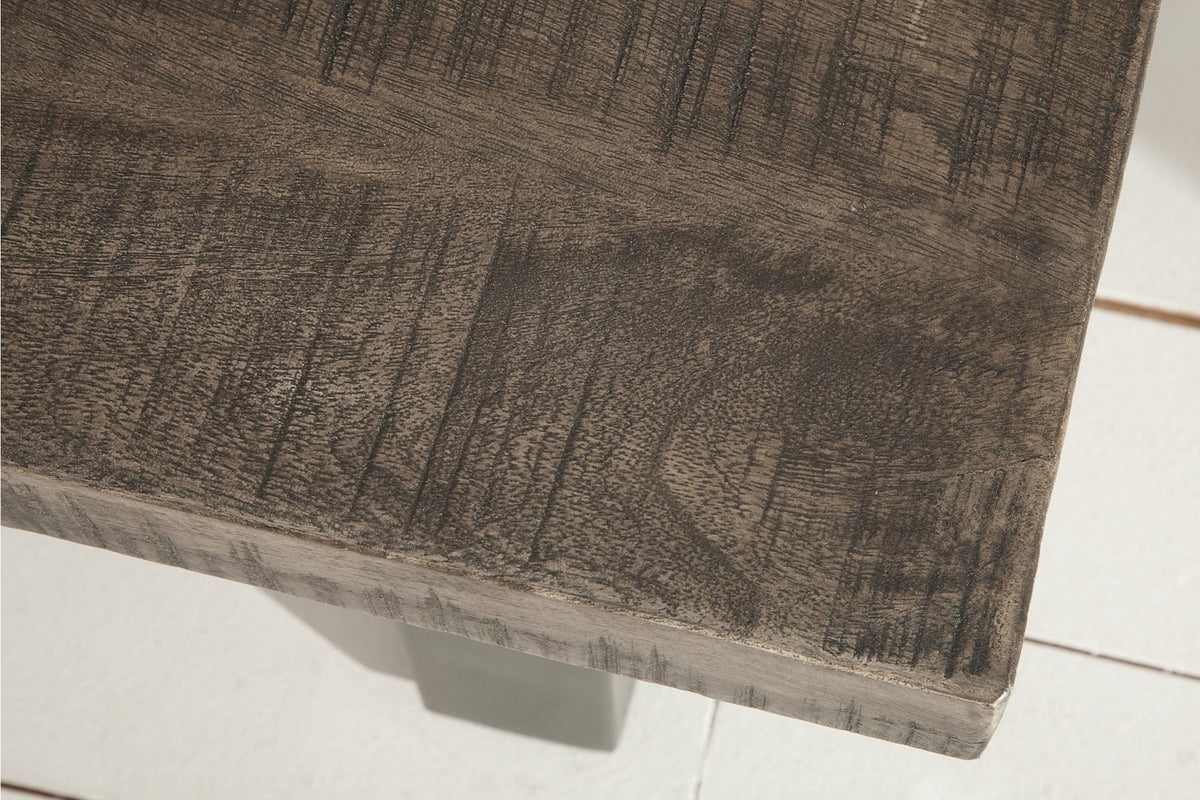 Dohányzóasztal - IRON CRAFT szürke mangófa dohányzóasztal 100cm