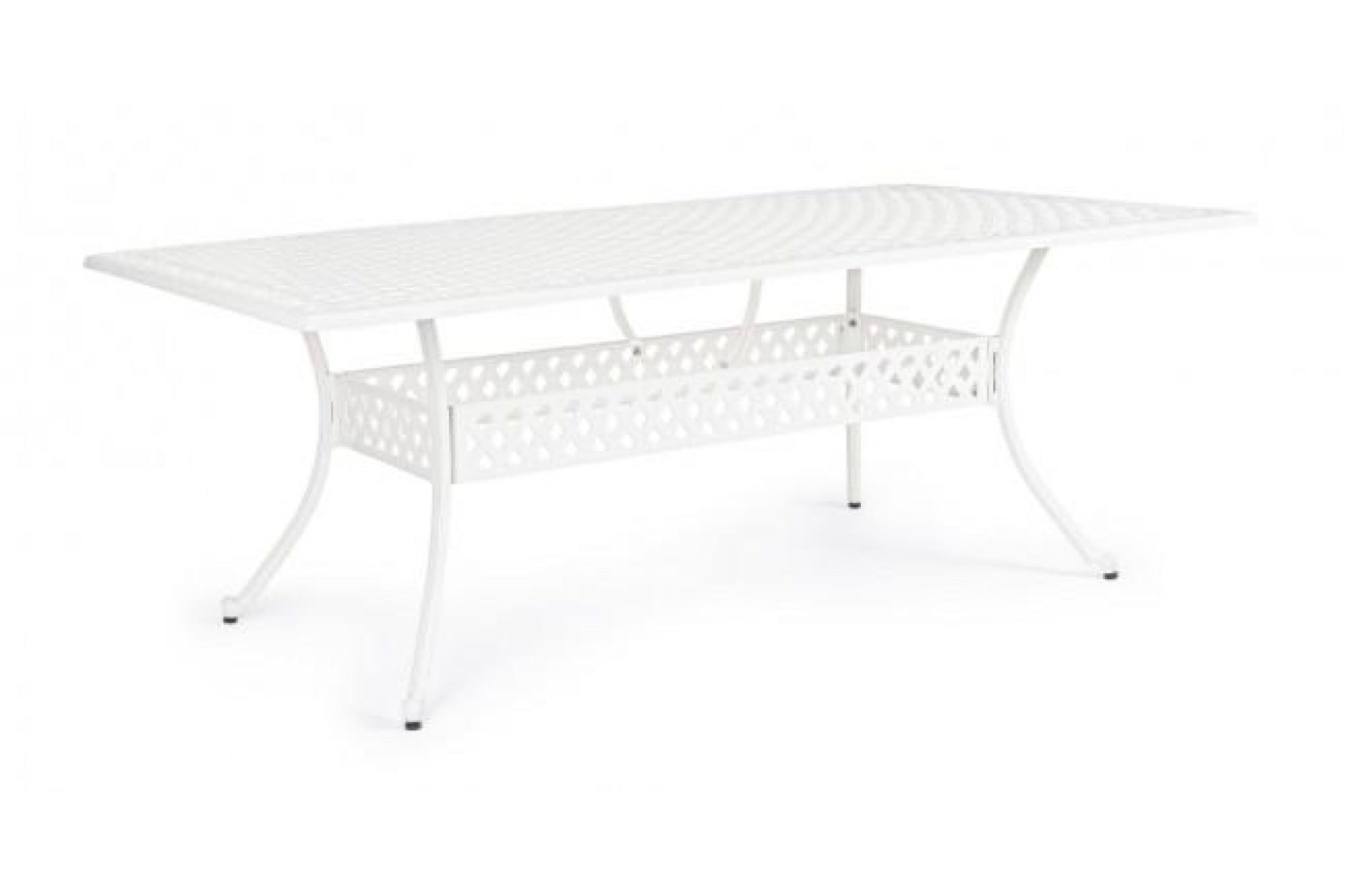Kerti asztal - IVREA fehér alumínium kerti asztal 213 cm