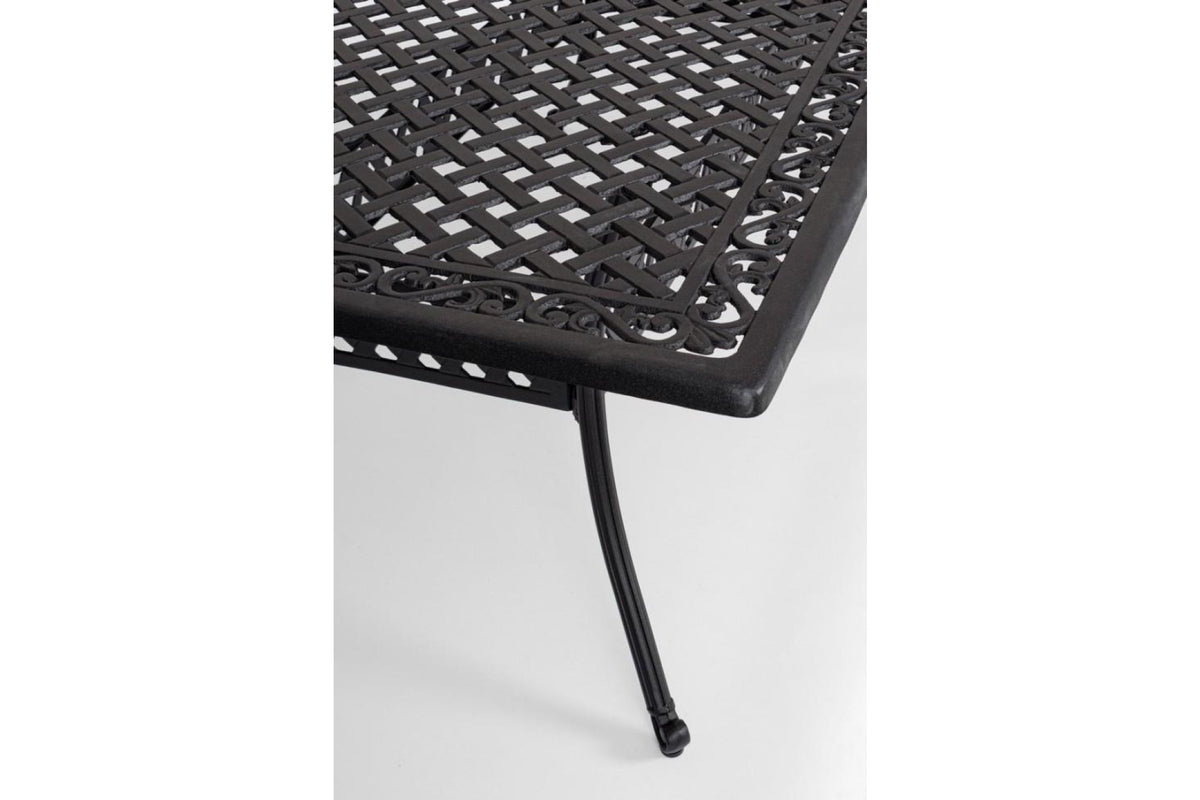 Kerti asztal - IVREA fekete alumínium kerti asztal 213 cm