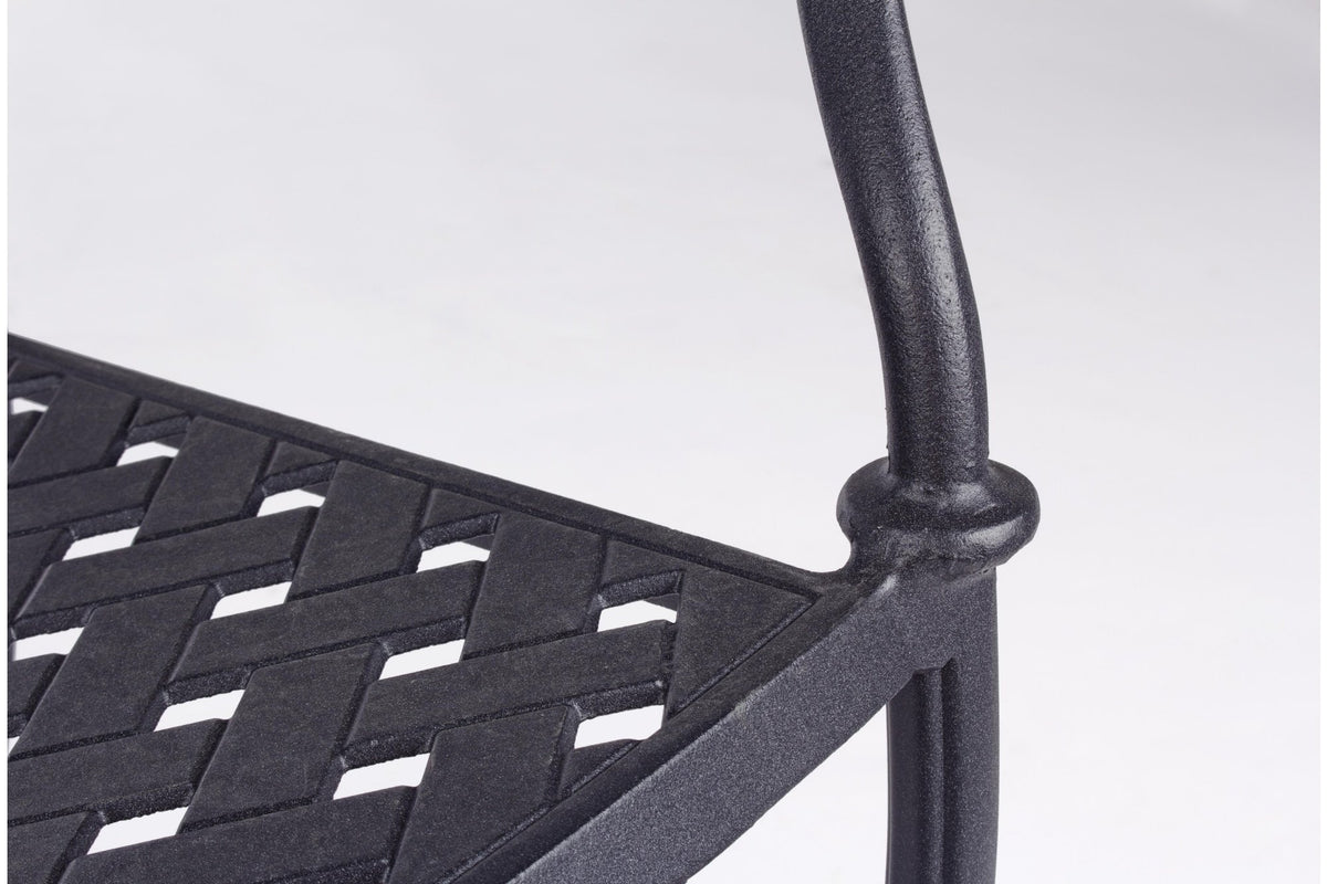 Kerti szék - IVREA fekete alumínium kerti szék