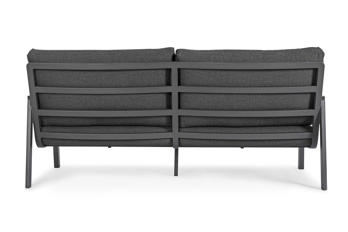 Kerti kanapé - JALISCO sötétszürke alumínium háromszemélyes kerti kanapé