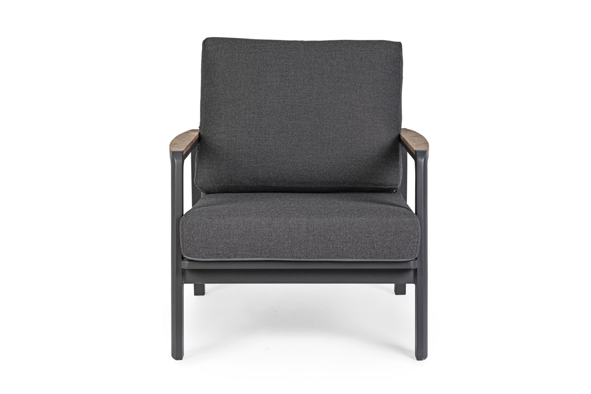 Kerti fotel - JALISCO sötétszürke alumínium kerti fotel