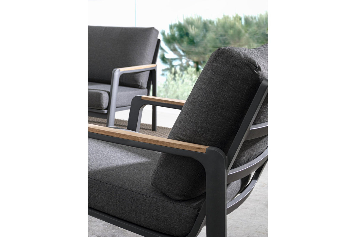 Kerti fotel - JALISCO sötétszürke alumínium kerti fotel