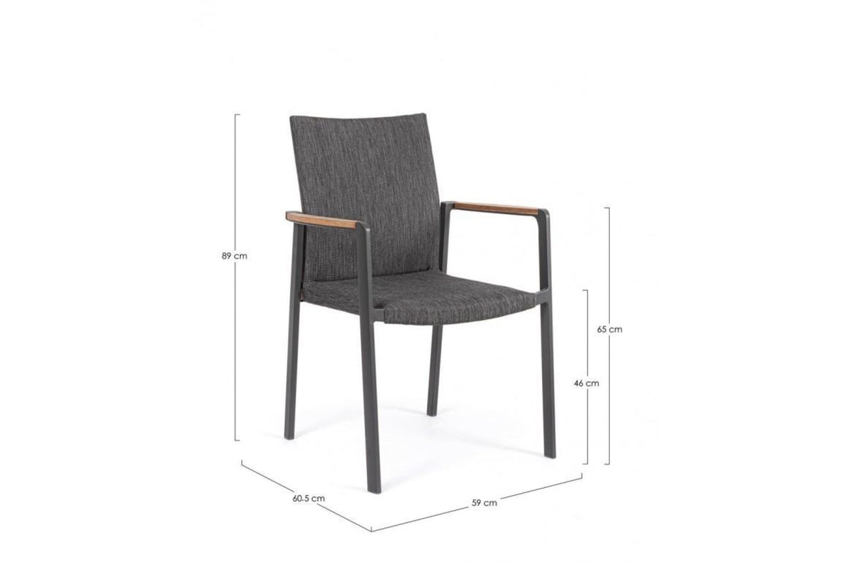 Kerti szék - JALISCO szürke szövet kerti szék
