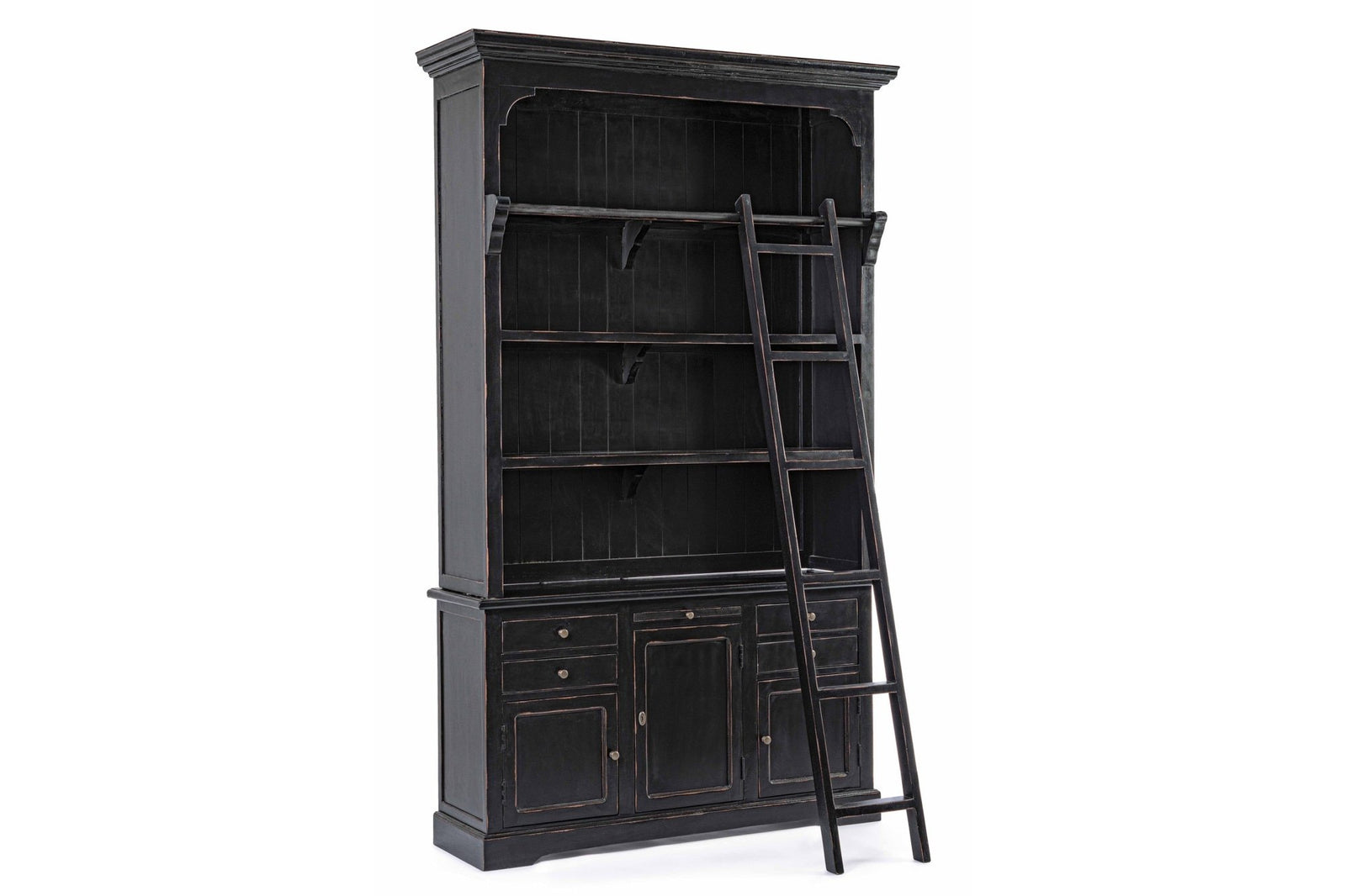 Könyvespolc - JEFFERSON fekete könyvespolc