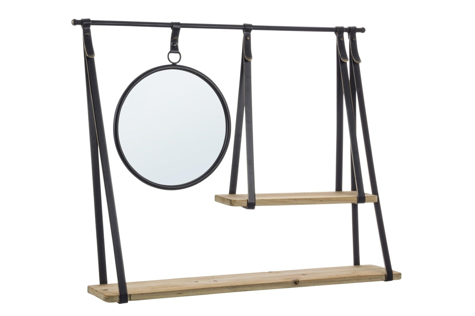 Polc - JERROD III barna fenyőfa polc