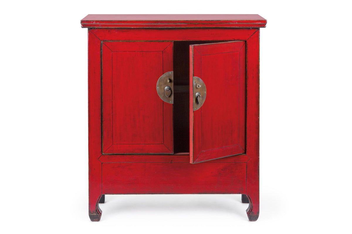 Tálalószekrény - JINAN piros tálalószekrény 2 ajtóval