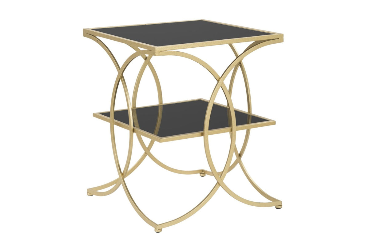 Lerakóasztal - JOHANNA fekete és arany vas lerakóasztal