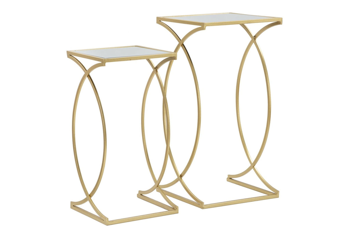 Lerakóasztal - JOHANNA SIMPLY fehér és arany vas lerakóasztal