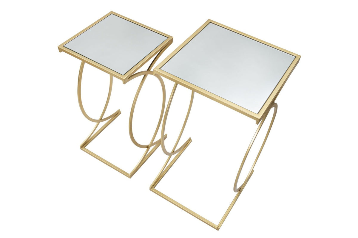 Lerakóasztal - JOHANNA SIMPLY fehér és arany vas lerakóasztal