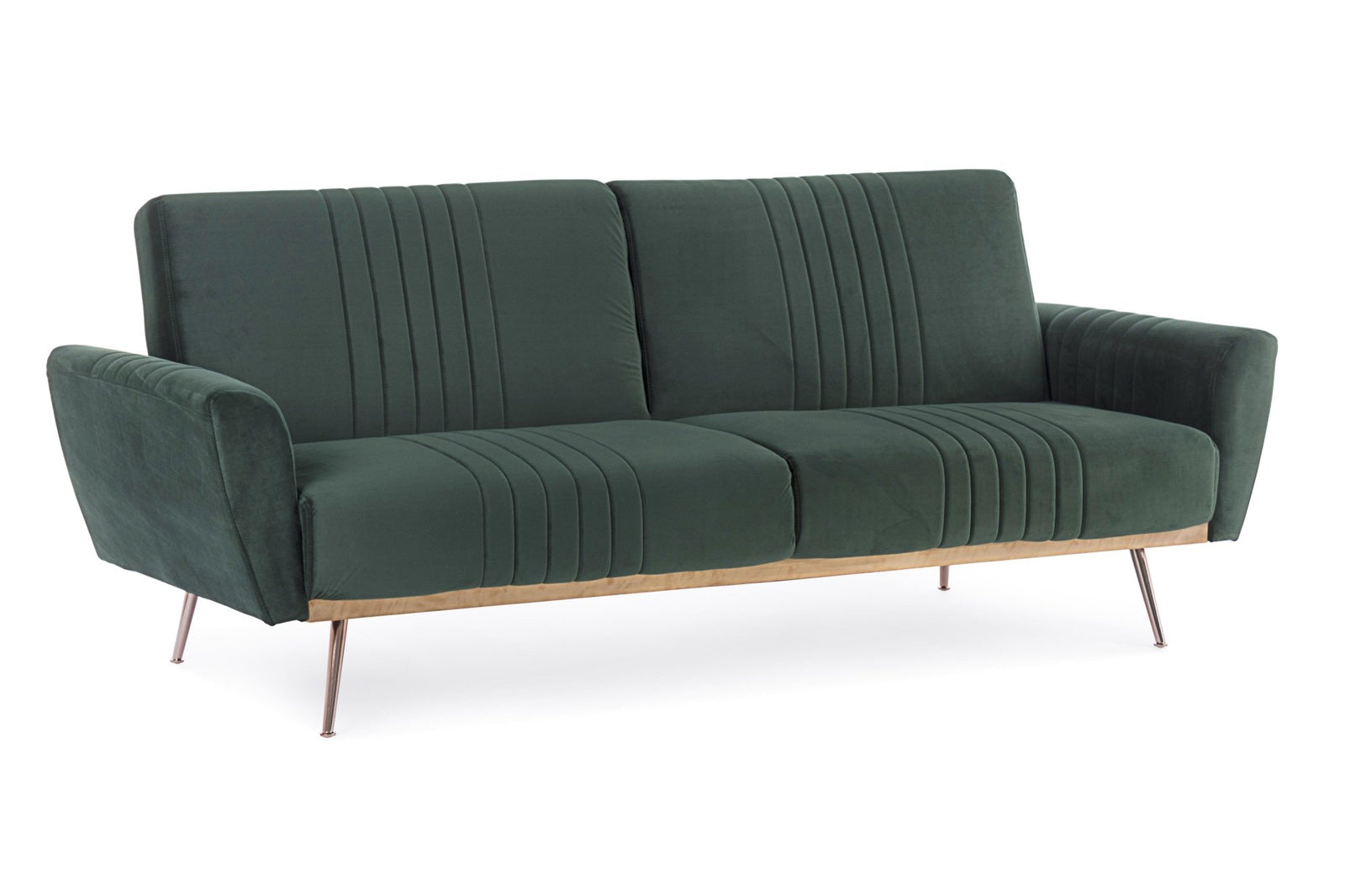 Kanapé - JOHNNY sötétzöld bársony kanapé