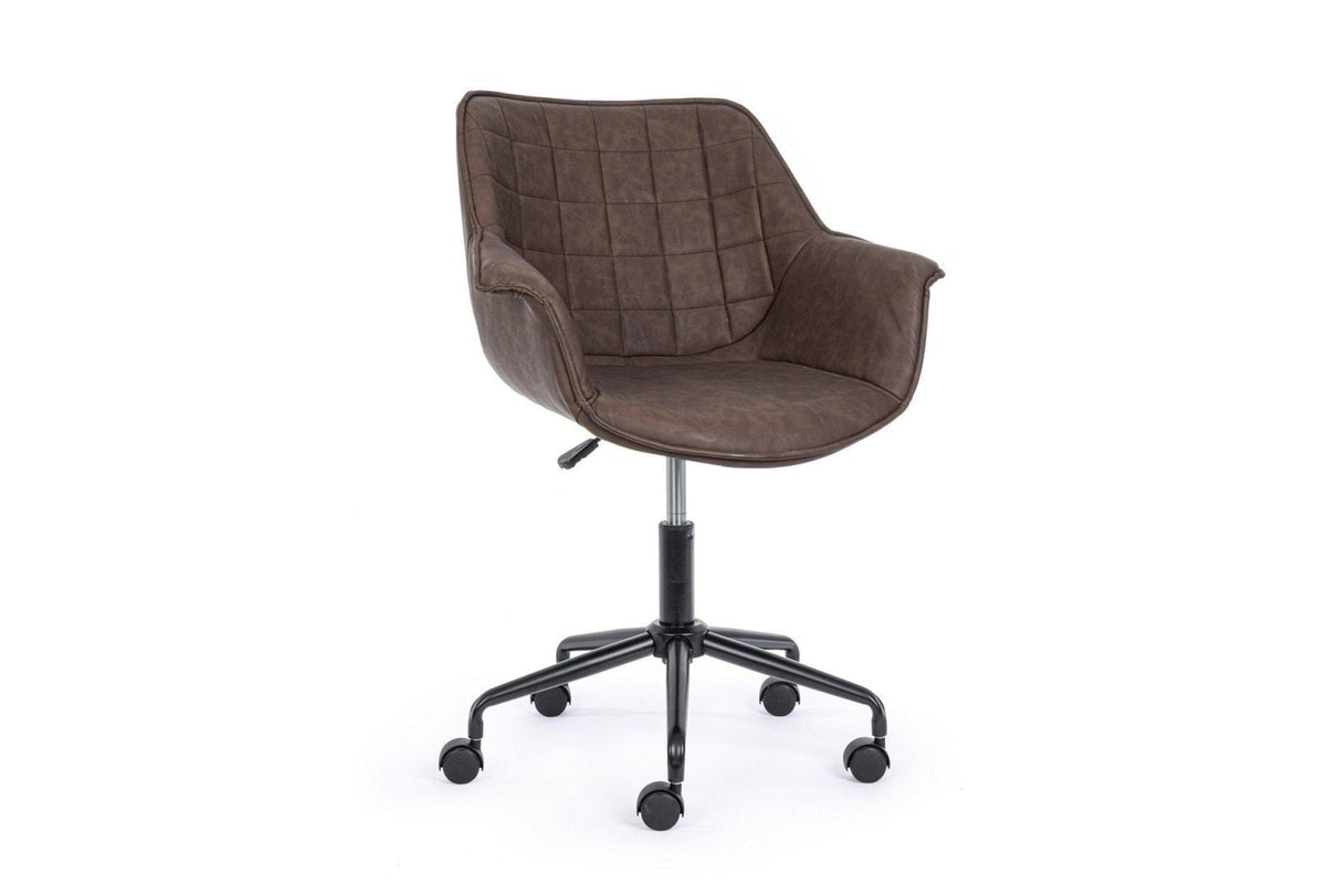 Irodai szék - JOSHUA barna műbőr szék