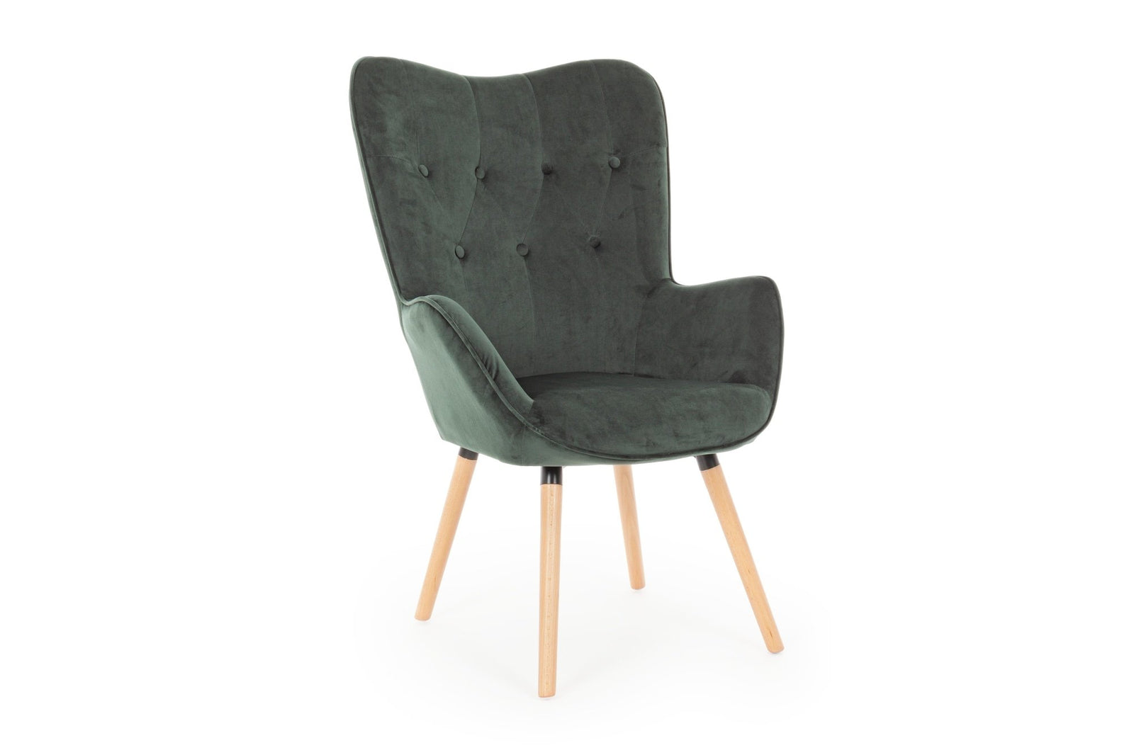 Fotel - JULIET sötétzöld bársony fotel