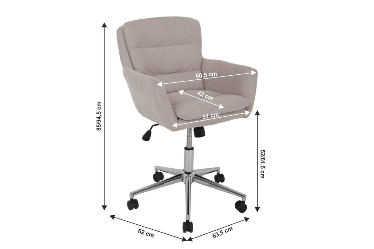 Irodai szék - KAILA ezüst szövet irodai szék