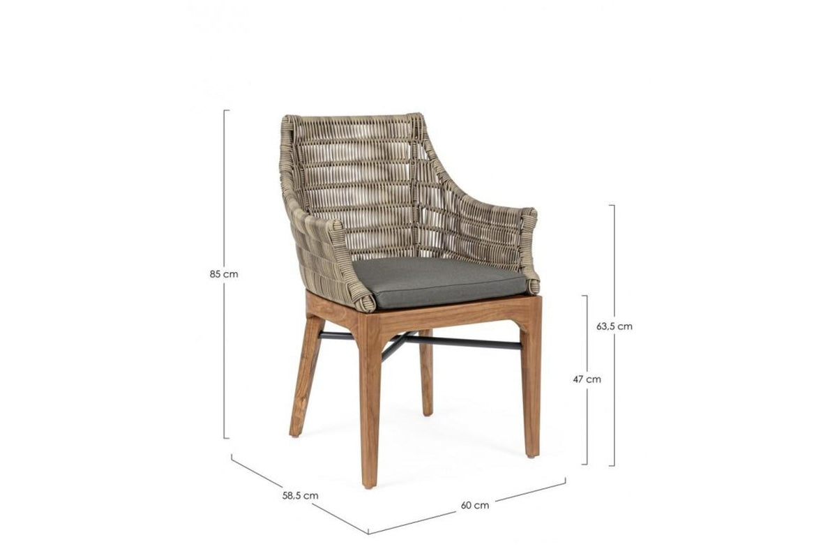 Kerti szék - KEILANI szürke 100% polypropilén kerti szék