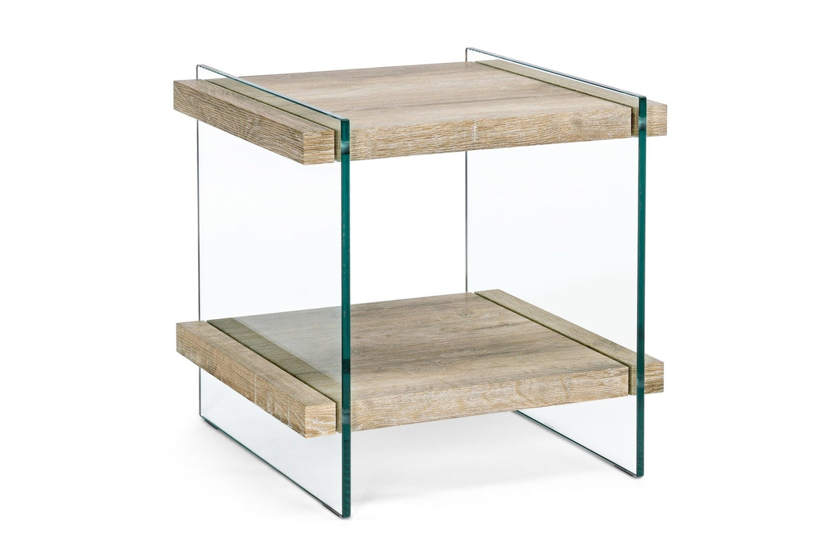 Lerakóasztal - KENYA négyzetes lerakóasztal 2 polccal 50x50