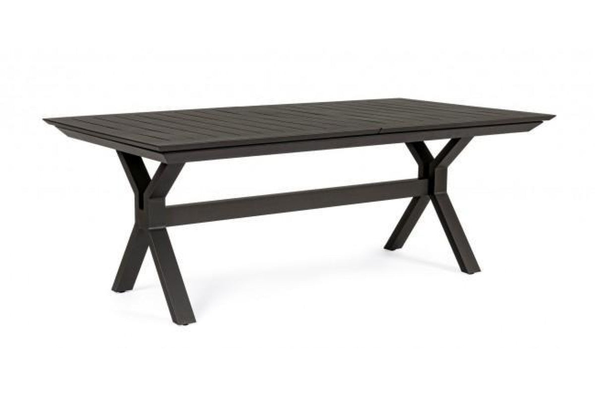 Kerti asztal - KENYON fekete alumínium kerti asztal 300 cm