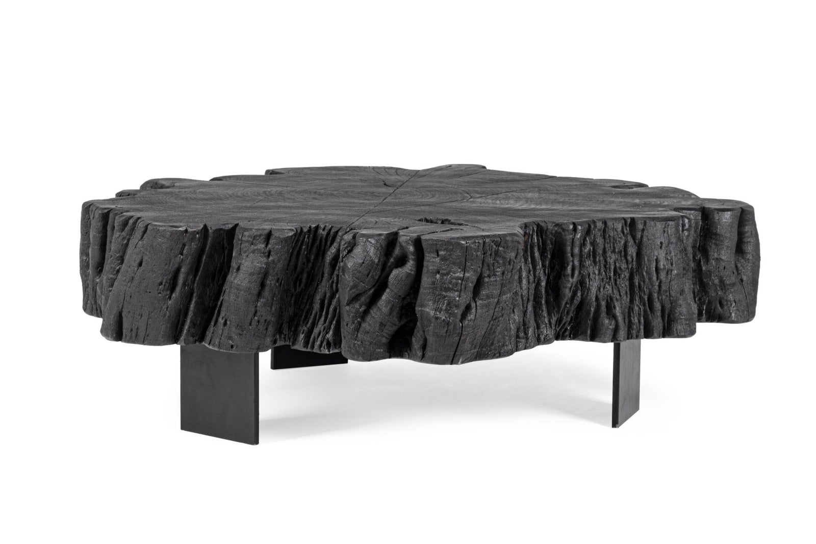 Dohányzóasztal - KEVAL fekete akácfa dohányzóasztal