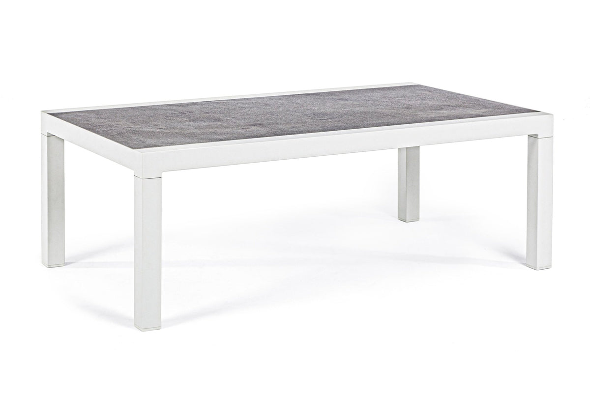 Kerti asztal - KLEDI fehér alumínium kerti asztal