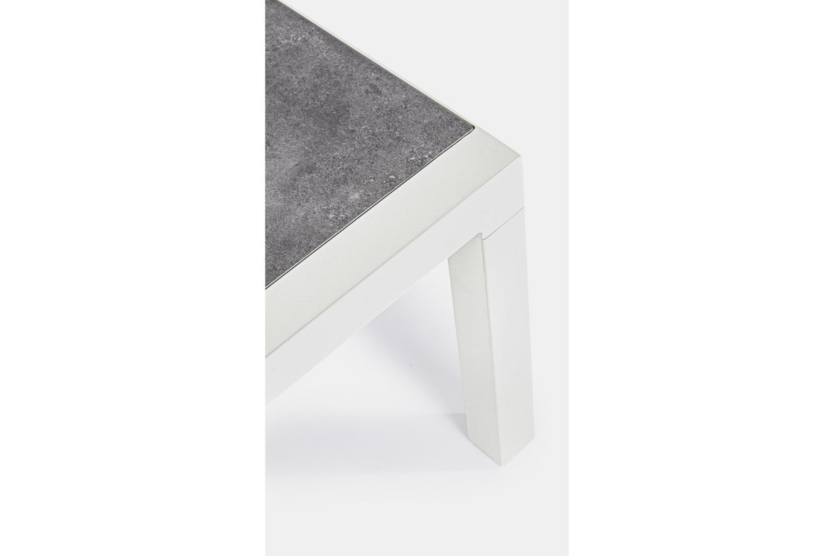 Kerti asztal - KLEDI fehér alumínium kerti asztal