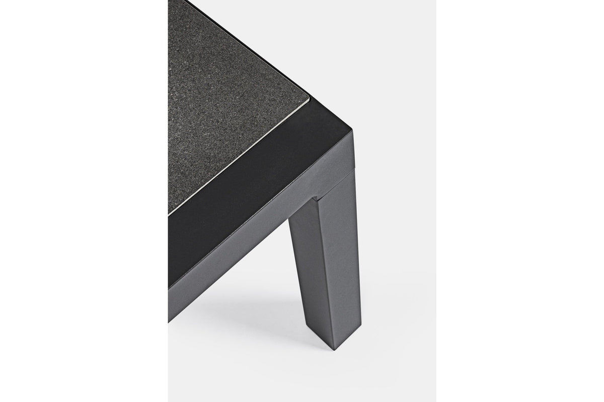 Kerti asztal - KLEDI fekete alumínium kerti asztal
