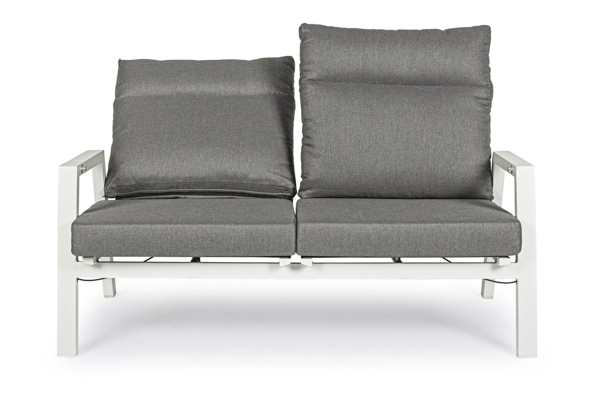 Kerti kanapé - KLEDI szürke alumínium kerti kanapé