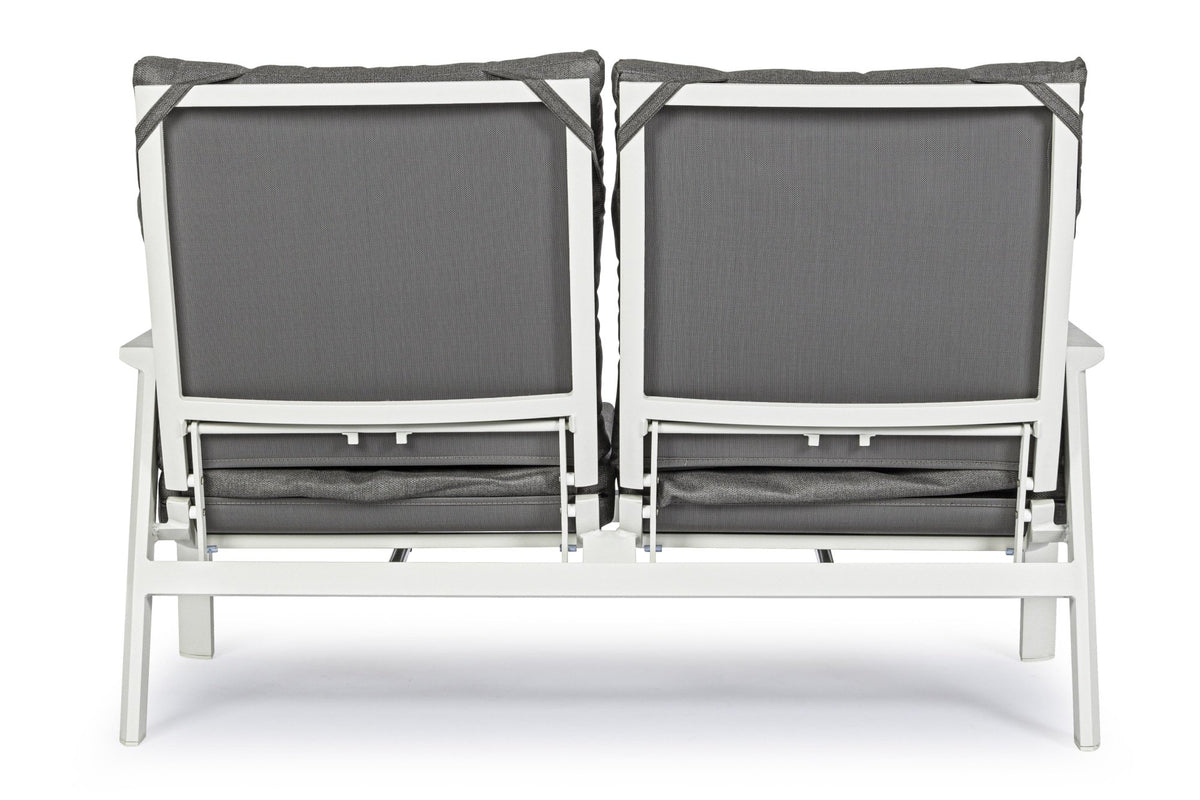 Kerti kanapé - KLEDI szürke alumínium kerti kanapé