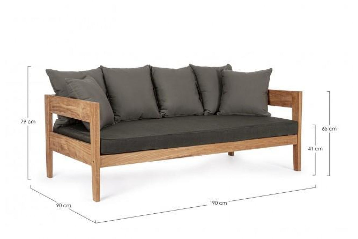Kerti kanapé - KOBO fekete 100% akril kerti kanapé
