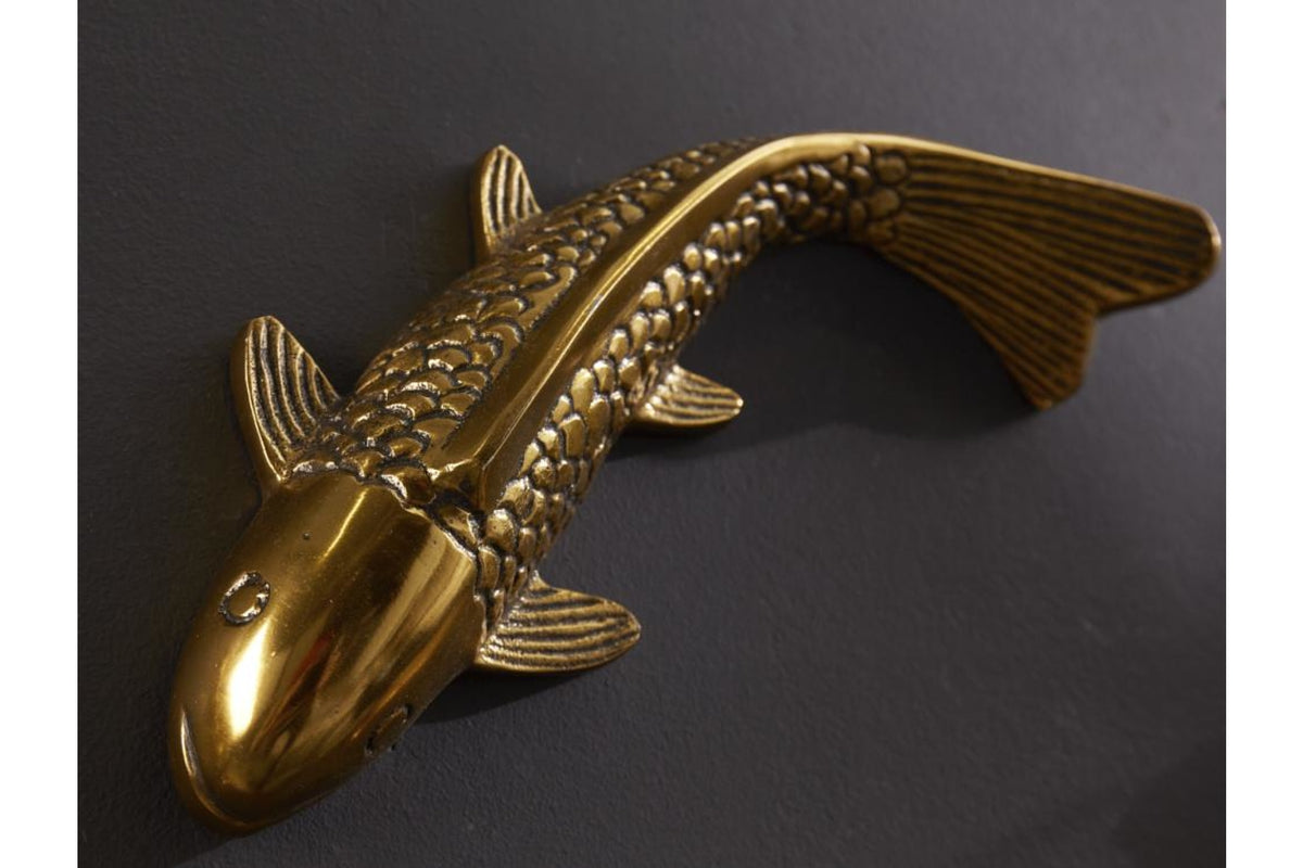 Fali dekoráció - KOI FISH arany alumínium fali dekoráció