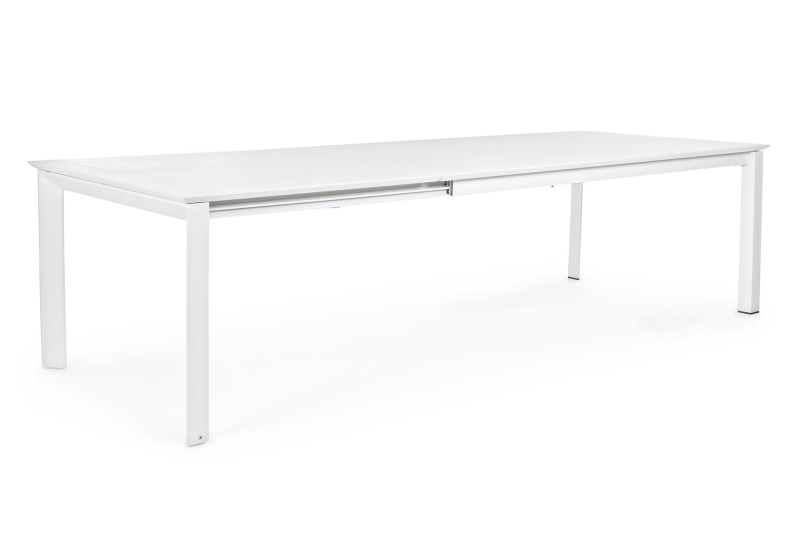 Kerti asztal - KONNOR fehér alumínium 10 személyes bővíthető kerti asztal