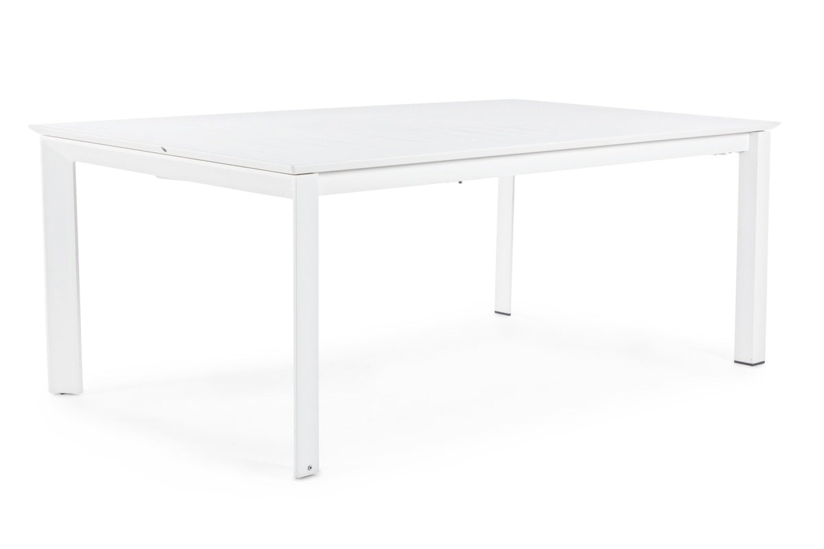 Kerti asztal - KONNOR fehér alumínium 10 személyes bővíthető kerti asztal
