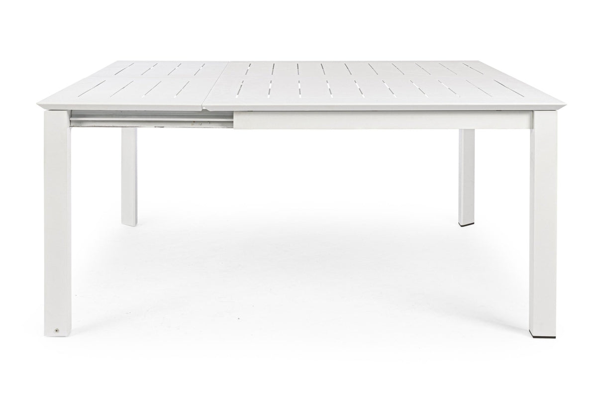 Kerti asztal - KONNOR fehér alumínium 8 személyes kerti asztal