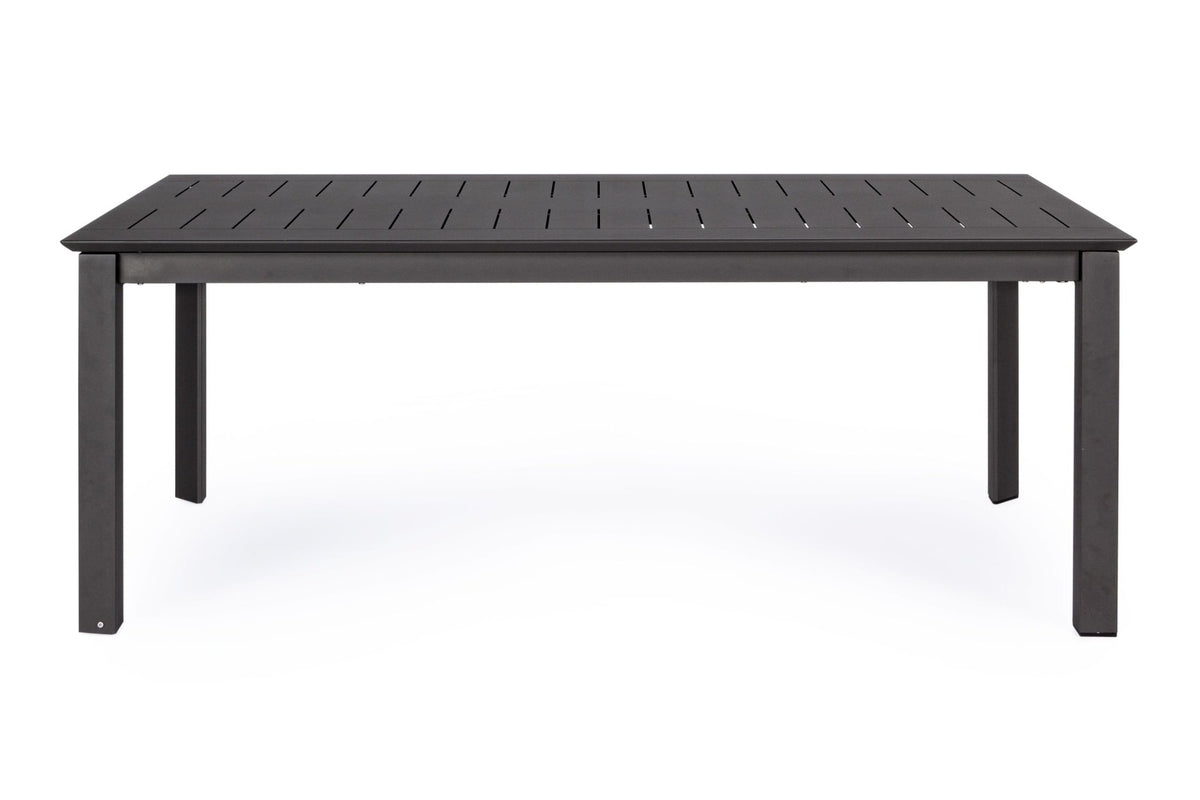 Kerti asztal - KONNOR fekete alumínium 10 személyes bővíthető kerti asztal