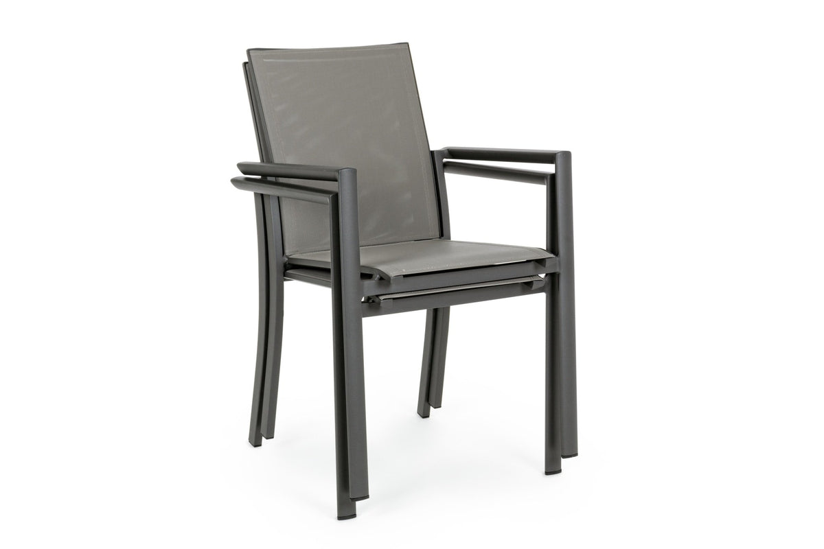Kerti szék - KONNOR II sötétszürke szövet kerti szék