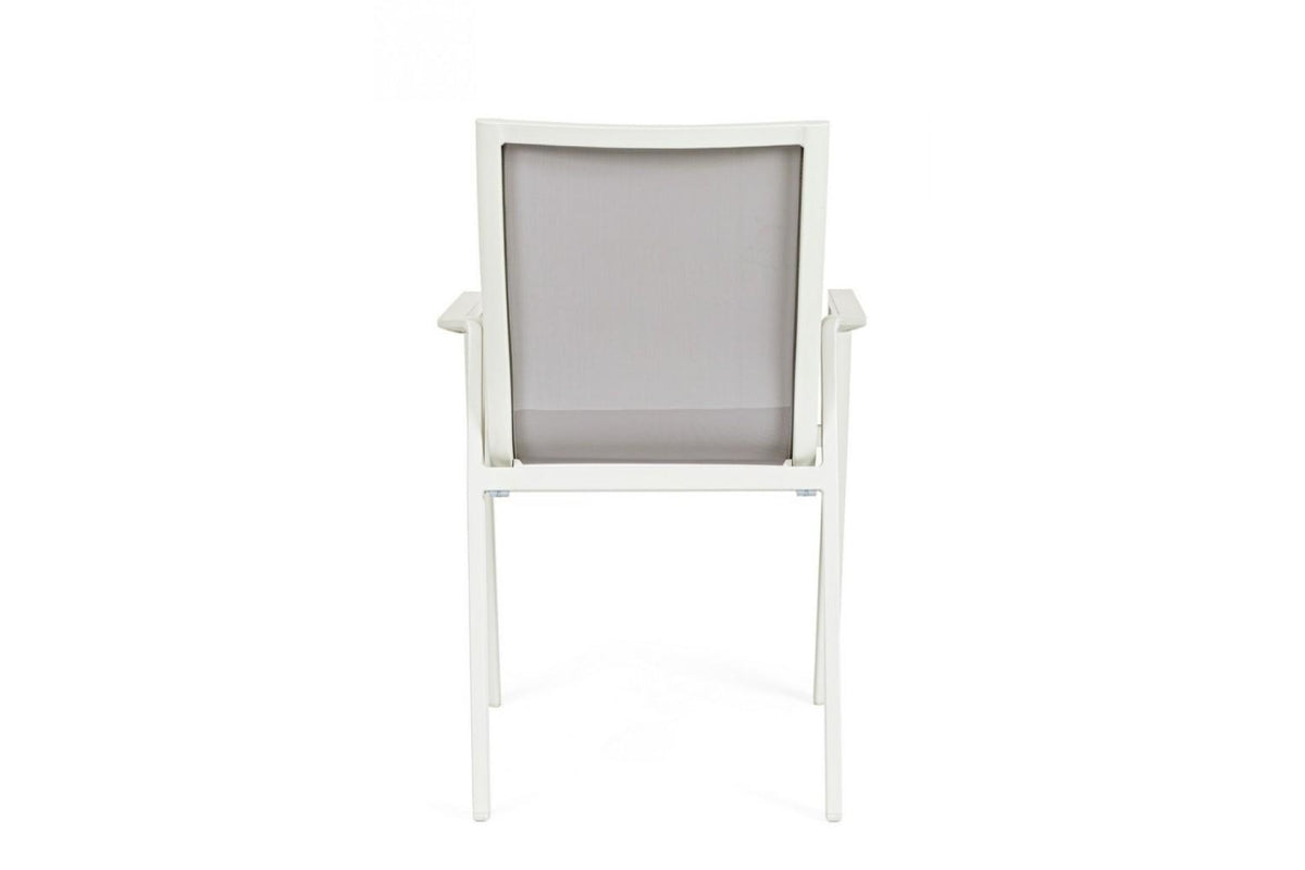 Kerti szék - KRION II szürke és fehér 100% textilén kerti szék