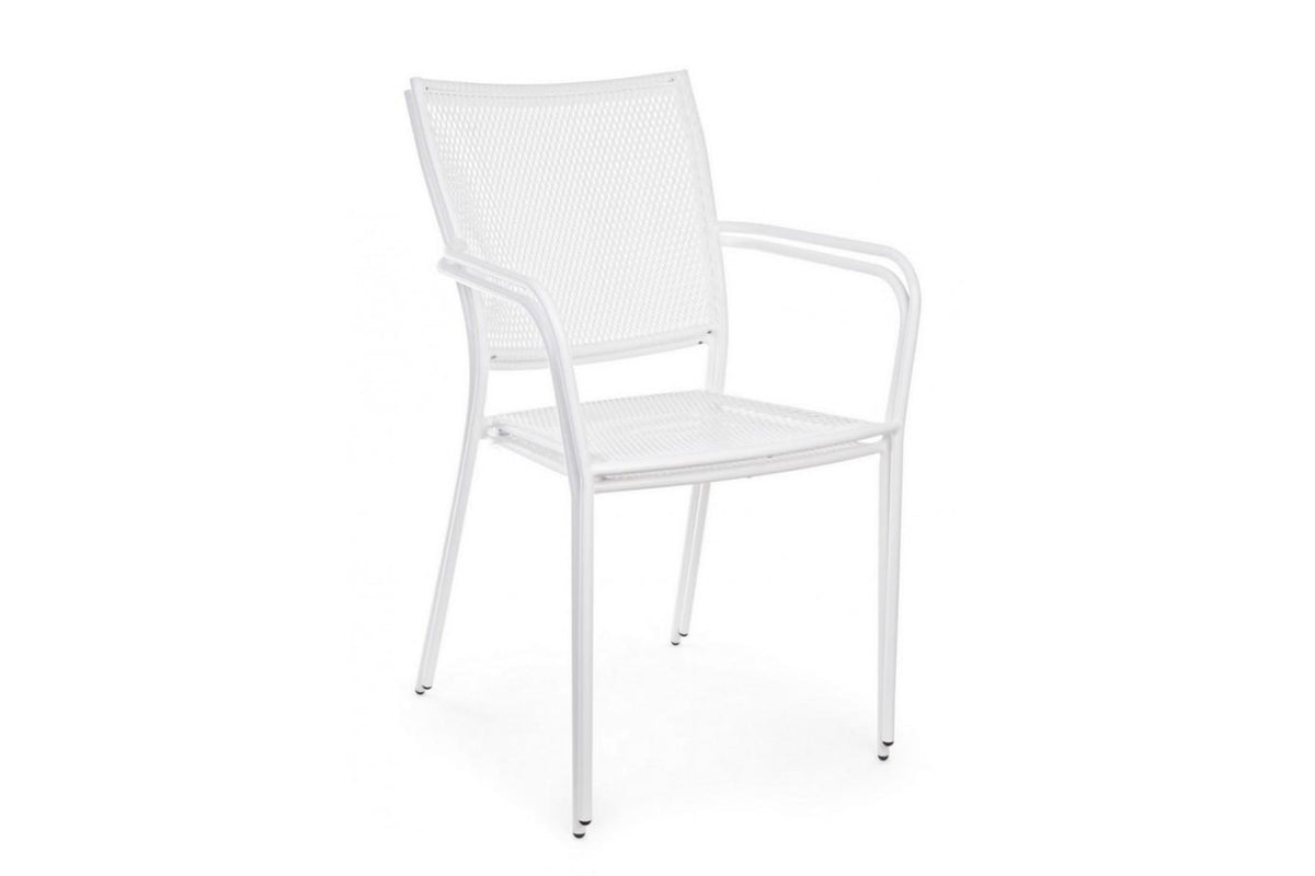 Kerti szék - KRISTEN fehér acél kerti szék