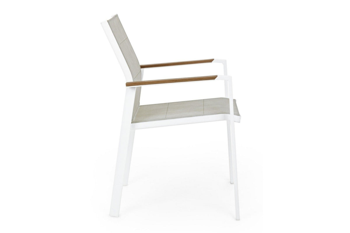 Kerti szék - KUBIK fehér texitén kerti szék