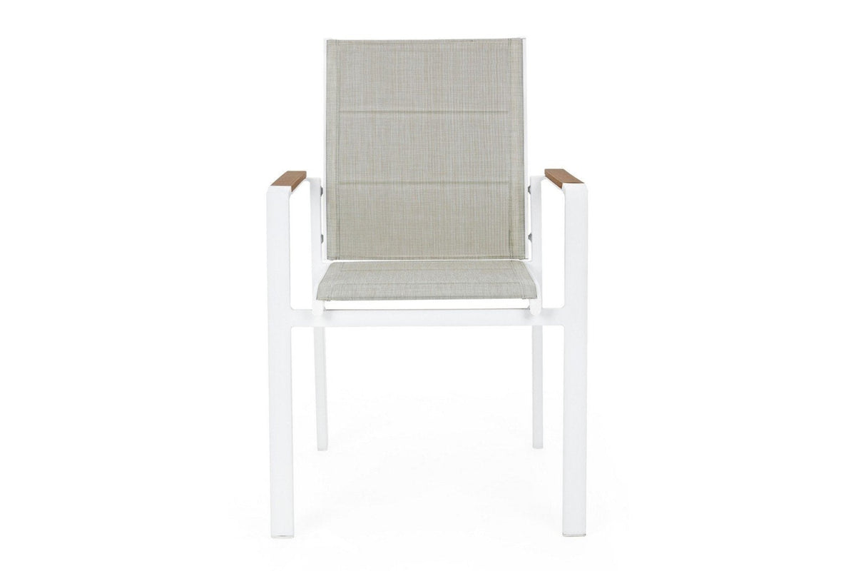 Kerti szék - KUBIK fehér texitén kerti szék